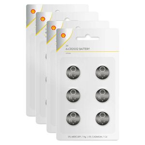 Batterijen Shell knoopcel - CR2032 - 24x stuks - Lithium - Knoopcel batterijen