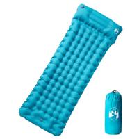 VidaXL Kampeermatras met kussen zelfopblazend 1-persoons blauw VidaXL Kampeermatras met kussen zelfopblazend 1-persoons blauw