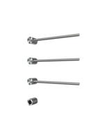 Hotbath &MORE set van 3 rails RARH50 ROUND 50 cm met separate schakelaar en inbouw element Geborsteld Nikkel (RARH50-3GN)