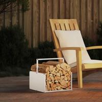 Brandhoutrek 40x40x40 cm koudgewalst staal wit