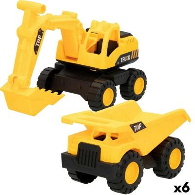 Bouwvoertuigen Speed & Go 18,5 x 10,5 x 10 cm (6 Stuks)
