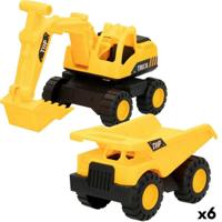 Bouwvoertuigen Speed & Go 18,5 x 10,5 x 10 cm (6 Stuks)