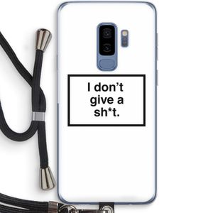 Don't give a shit: Samsung Galaxy S9 Plus Transparant Hoesje met koord