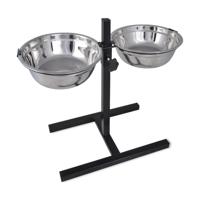 VidaXL Verstelbare dubbele honden / katten voederbak (2 x 4,1l rvs bakken) VidaXL Verstelbare dubbele honden / katten voederbak (2 x 4,1l rvs bakken)
