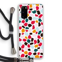 Colored Giraffe: Samsung Galaxy S20 Transparant Hoesje met koord