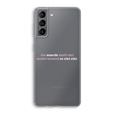 uw waarde daalt niet: Samsung Galaxy S21 Transparant Hoesje