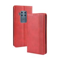 Magnetische Buckle retro Crazy Horse textuur horizontale Flip lederen case voor Motorola Moto One Pro met houder & kaartsleuven & fotolijstjes (rood)