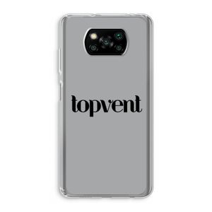 Topvent Grijs Zwart: Xiaomi Poco X3 NFC Transparant Hoesje