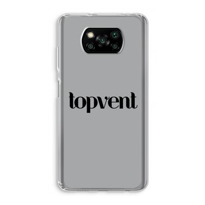 Topvent Grijs Zwart: Xiaomi Poco X3 NFC Transparant Hoesje