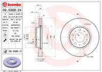 Remschijf BREMBO, Remschijftype: Binnen geventileerd, u.a. fÃ¼r Volvo - thumbnail