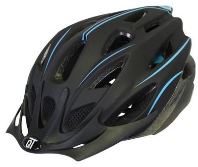 Qtcycletech Fietshelm fuse unisex matzwart/blauww maat l