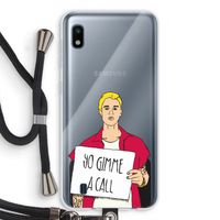 Gimme a call: Samsung Galaxy A10 Transparant Hoesje met koord