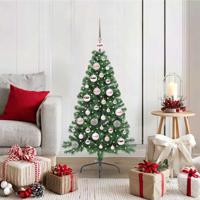 VidaXL Kunstmatig voorverlicht kerstboom met 150 led groen 120 cm pvc