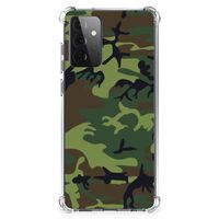 Samsung Galaxy A72 4G/5G Doorzichtige Silicone Hoesje Army Dark