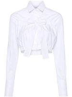 Patou blouse crop à détail de nœud - Blanc - thumbnail