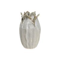 Vaas Home ESPRIT Crème Keramisch Blad van een plant 19 x 19 x 33 cm