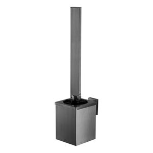 Haceka Edge toilet borstel set vierkant chroom grafiet