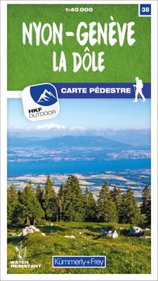 Wandelkaart 38 Nyon/ Genève / La Dôle | Kümmerly & Frey