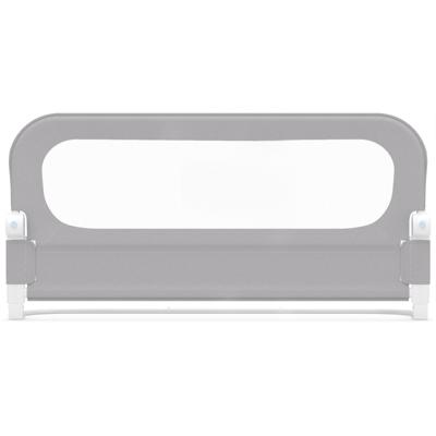 Opvouwbaar Bedhekje voor Peuters Verstelbaar Babybedhekje met Afneembare Oxford-Stofbekleding en Stevig U-vormig Frame Valbeveiliging met Y-vormig Gordelsysteem en Gesp-M-Grijs