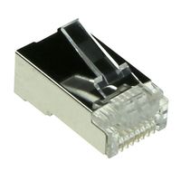 ACT RJ45 (8P/8C) CAT6 easyconnect shielded modulaire doorsteek connector voor ronde kabel met massie - thumbnail