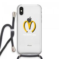 I'm lovin' you: iPhone XS Max Transparant Hoesje met koord
