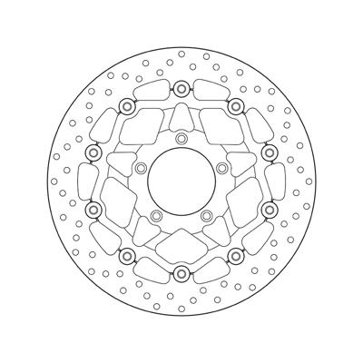 BREMBO Serie Oro remschijf, remschijven voor de moto, zwevend 78B40889
