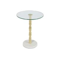 Bijzettafel Home ESPRIT Wit Gouden 41 x 41 x 53 cm Bijzettafel Home ESPRIT Wit Gouden 41 x 41 x 53 cm