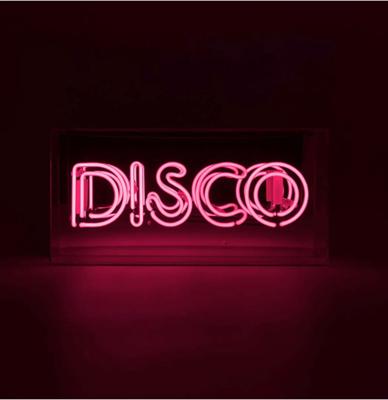 Glas Neon Box - Disco (Roze)