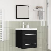Badkamermeubelset Wandgemonteerd 2 pcs artisanaal eikenkleurig