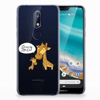 Nokia 7.1 Telefoonhoesje met Naam Giraffe - thumbnail