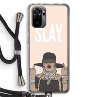 Slay All Day: Xiaomi Redmi Note 10 Pro Transparant Hoesje met koord