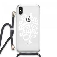 Born to Fight: iPhone XS Max Transparant Hoesje met koord