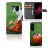 Sony Xperia 1 III | Telefoonhoesje | Met pasjeshouder | Kitten