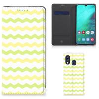 Samsung Galaxy A40 | Hoesje met Magneet | Waves Yellow