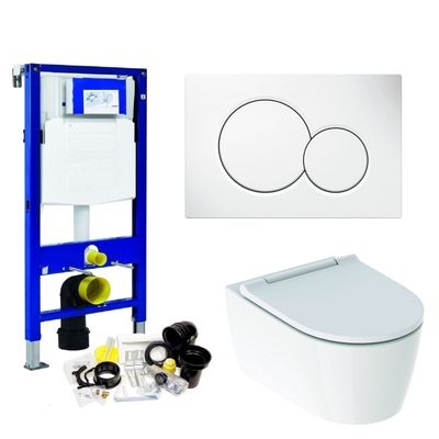 Geberit UP320 Toiletset set69 | ONE | Rimless | Turboflush | Wit met Sigma drukplaat