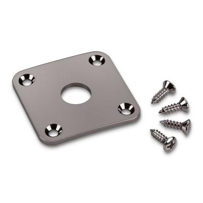 Schaller Jack Plate Vierkant voor Gitaar en Basgitaar Ruthenium 15190600 Schaller Jack Plate Vierkant voor Gitaar en Basgitaar Ruthenium 15190600