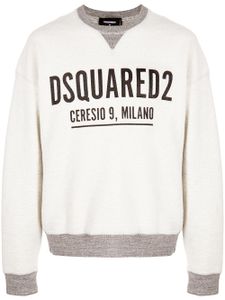 DSQUARED2 sweat à bords contrastants - Gris