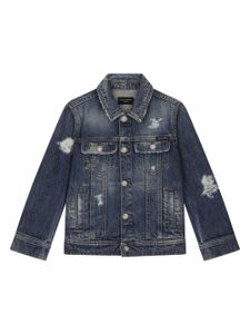 Dolce & Gabbana Kids veste en jean à patch - Bleu