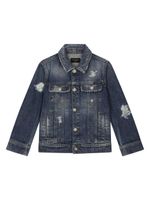 Dolce & Gabbana Kids veste en jean à patch - Bleu - thumbnail