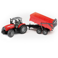 Bruder Massey Ferguson 7480 met aanhanger