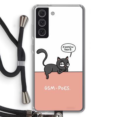 GSM poes: Samsung Galaxy S21 FE Transparant Hoesje met koord