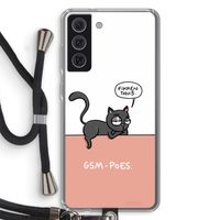 GSM poes: Samsung Galaxy S21 FE Transparant Hoesje met koord