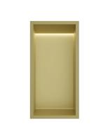 Hotbath &MORE Inbouwnis 30x15x10cm met LED IP44 Geborsteld Messing PVD