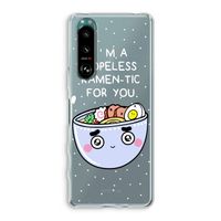 I'm A Hopeless Ramen-Tic For You: Sony Xperia 5 III Transparant Hoesje