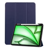 Basey Apple iPad Air 6 11 (2024) Hoesje Kunstleer Hoes Case Cover -Donkerblauw - thumbnail
