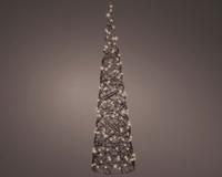 Micro LED cone buiten L23-W23-H90cm dark brown/warm white - Lumineo