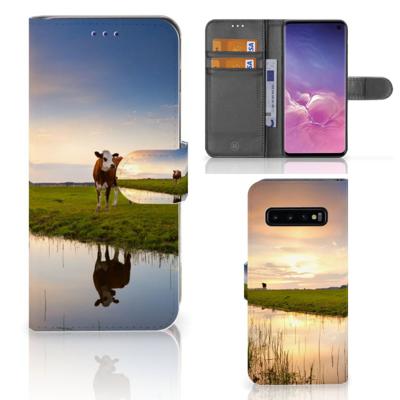 Samsung Galaxy S10 | Telefoonhoesje | Met pasjeshouder | Koe