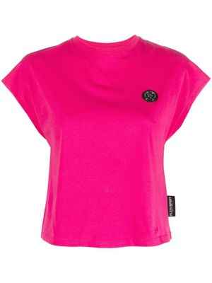 Plein Sport t-shirt à patch logo poitrine - Rose