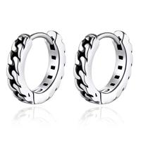 LGT JWLS RVS Oorringen zilverkleurig met curb-edge profiel