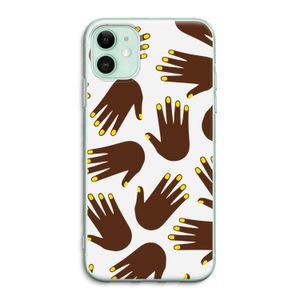 Hands dark: iPhone 11 Transparant Hoesje